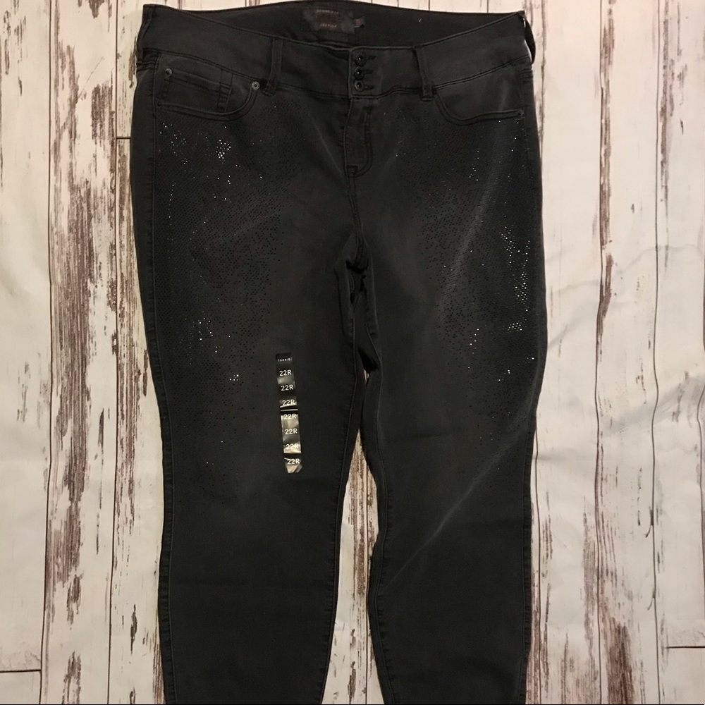 Black Sparkle Skinny Jeans